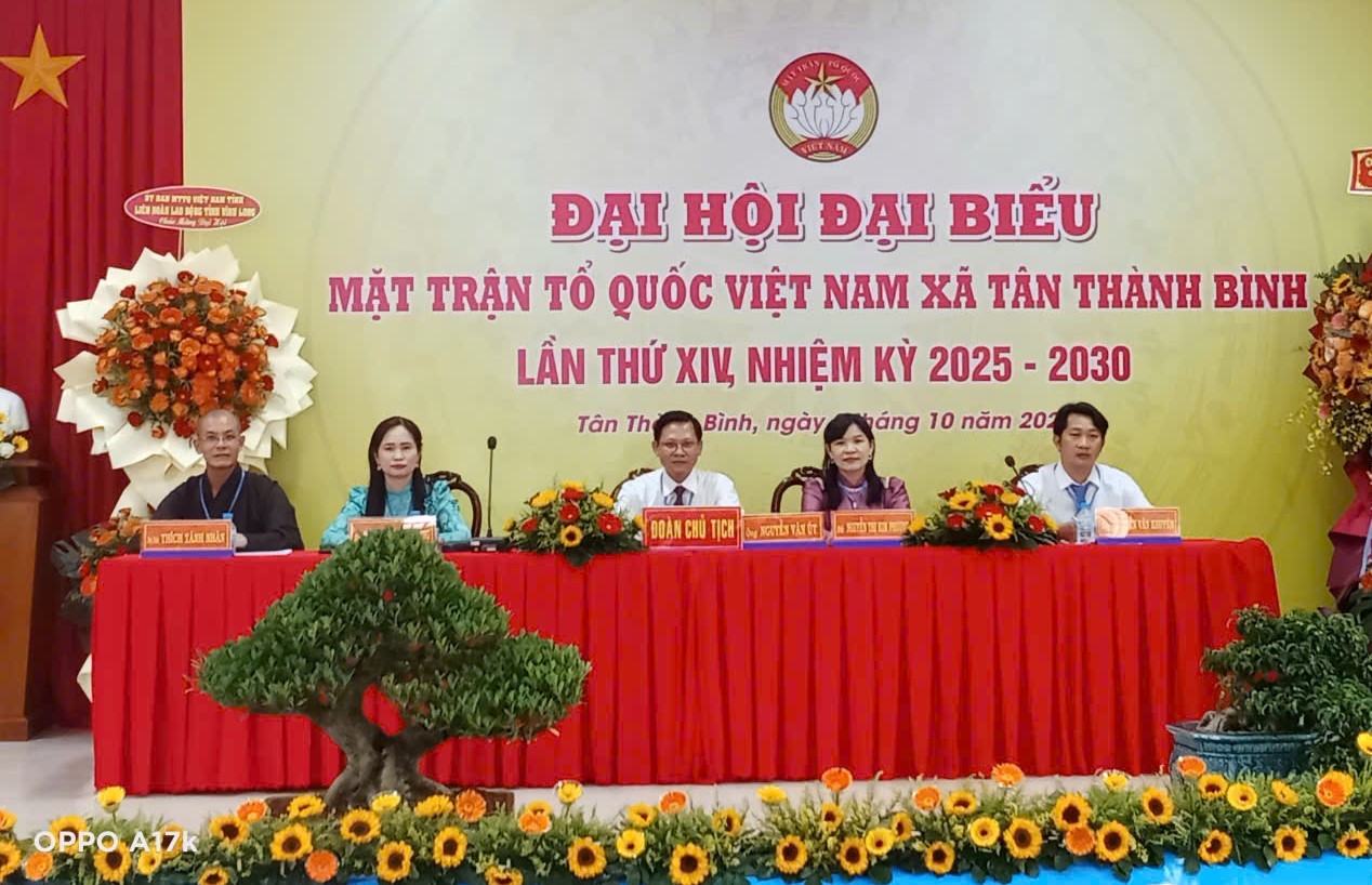 Kết quả phiên trù bị Đại hội Đại  biểu Mặt trận Tổ quốc  Việt Nam xã Tân Thành Bình lần thứ XIV, nhiệm kỳ 2025-2030